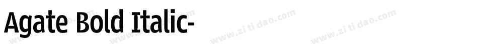 Agate Bold Italic字体转换